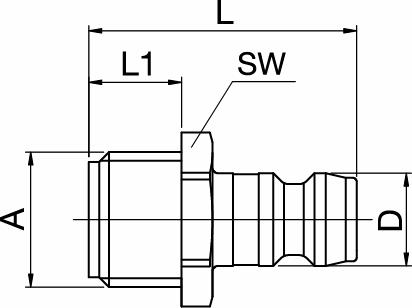 Nippli di Connessione Filetto Maschio INOX