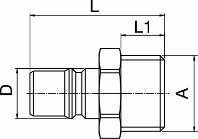 Nipplo di Connessione Serie Corta BSPP