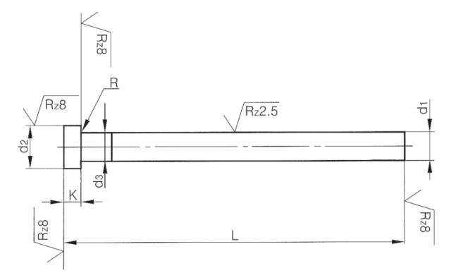 Espulsori, DIN 1530, Type AN -  Nitrurato