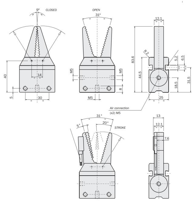GZ.AA. - Pinza Auto-Centrare per Canali di Colata